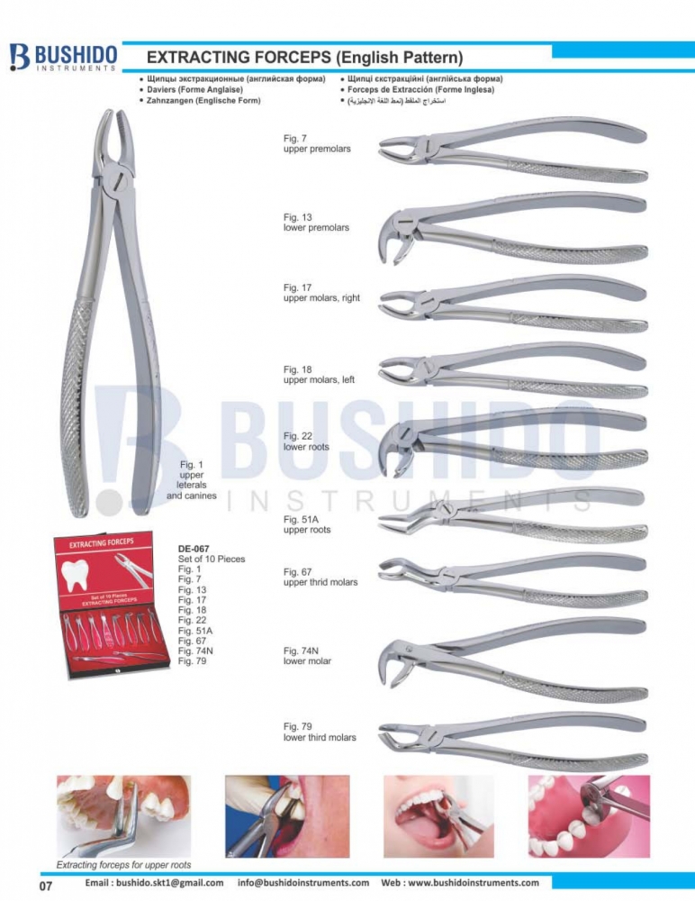 Extracting forceps(English Pat